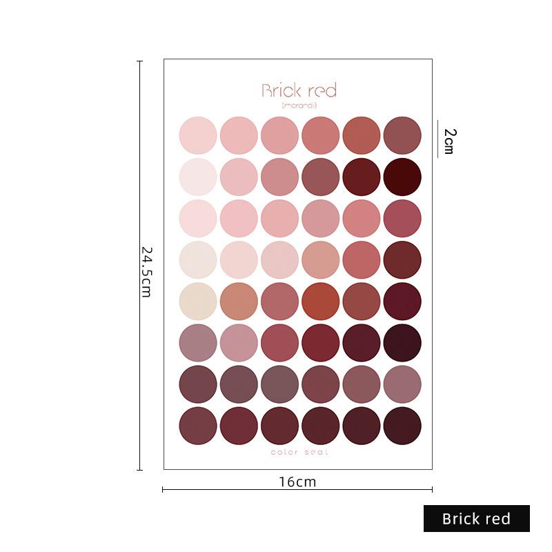 1 Sheets Retro Diary Decoration Sticker Stationery Morandi Postmark Dot Sticker Diy Journal Planner