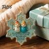Decorative Window Wall Hangings Snowman Friend Acrylic Hanging Ornament, 2D Xmas Tree Decor with Warm Friendship Engraved Gratitude Keepsakes Message,