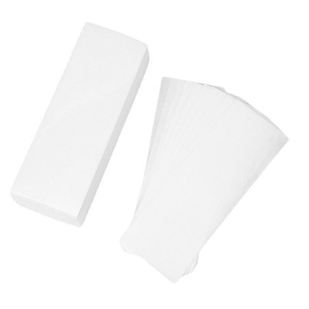 100pcs Facial Body Hair Removal Wax Strips Professional White Disposable Epilating Wax Strip Paper