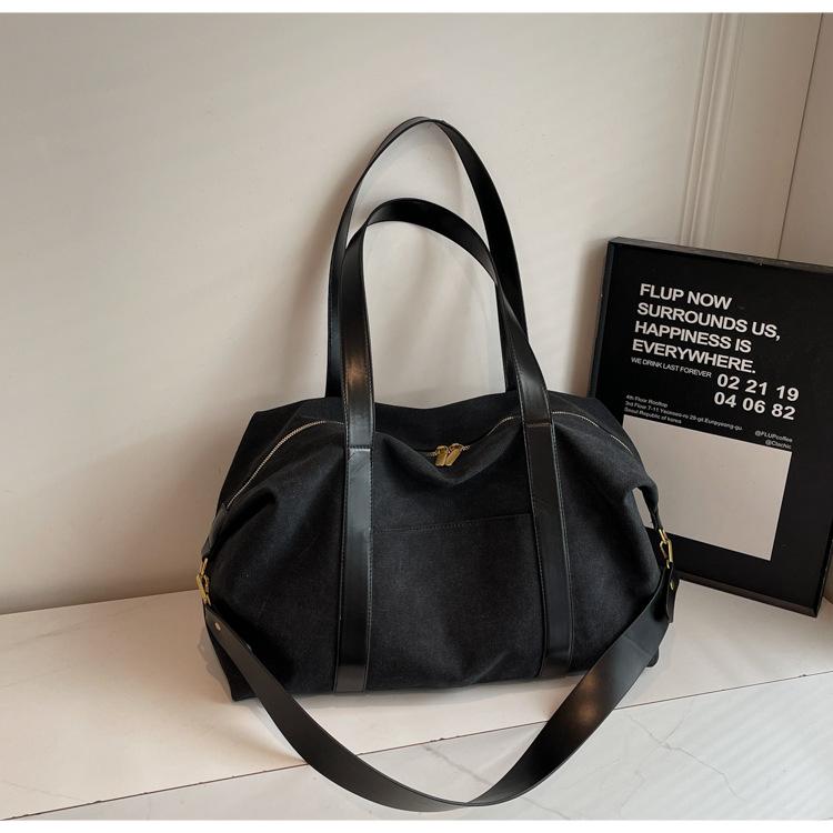 2025 bag new high-end portable large bag autumn and winter shoulder large capacity messenger bag fashion casual canvas bag