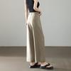 Demana Women's Elegant Summer Pleated Cropped Straight Leg Pants