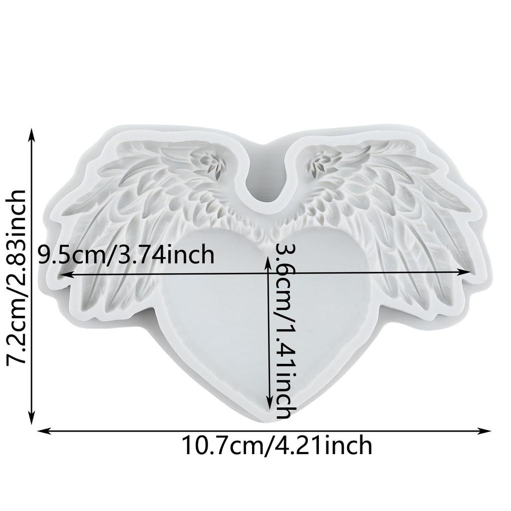 Heart Wings Silicone Mold Angel Wing Fondant Molds Cake Decorating Tools Cupcake Topper Candy Sugar Craft Gum Paste Polymer Clay