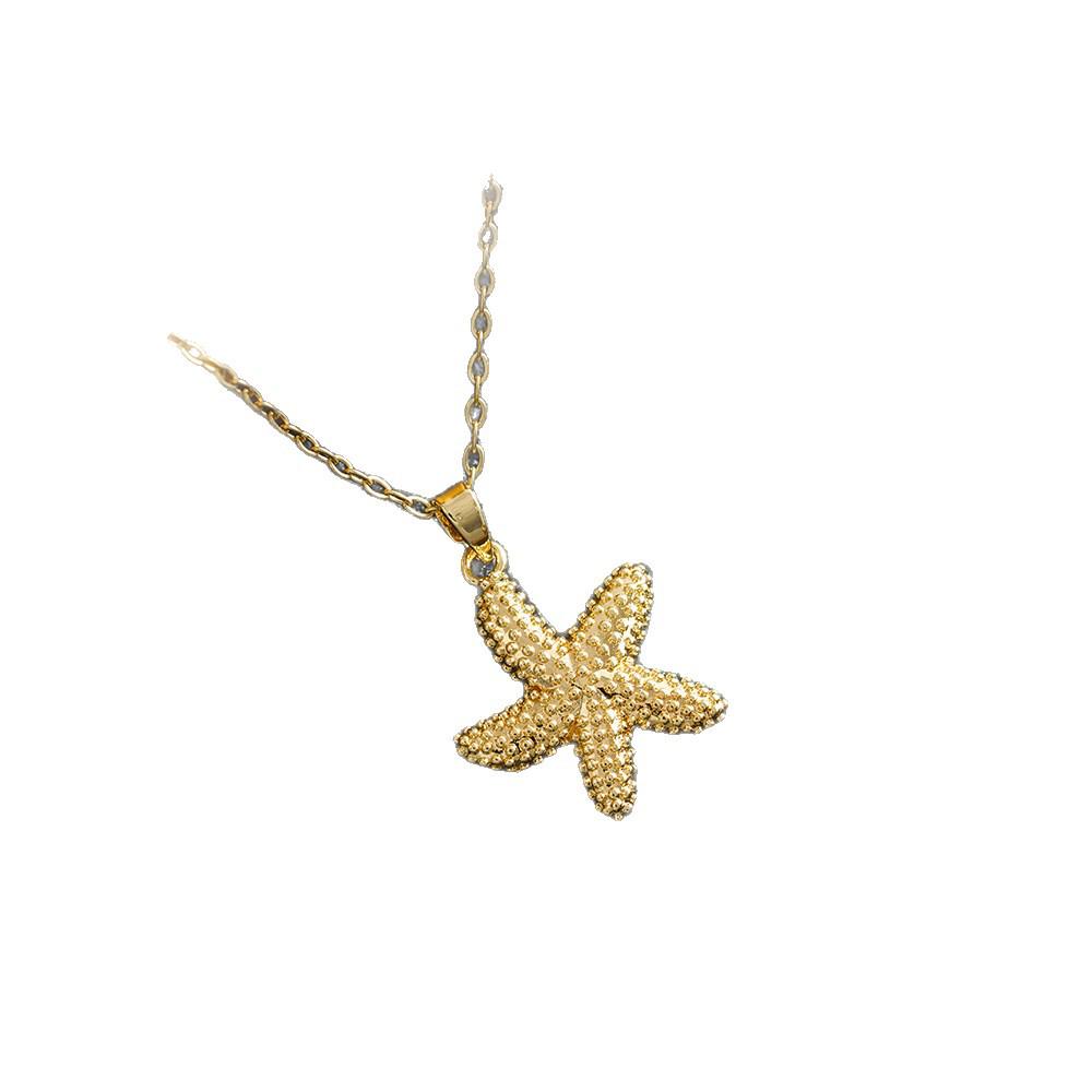 New Starfish Five-Pointed Star Titanium Steel Pendant Necklace