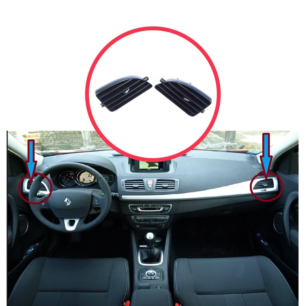 BDP1650 Dashboard Side Air Vent Grill Cover Trim Nozzle Deflector Diffuser Left Right for Renault Megane MK3 2008-2016 Fluence 687618845R 687604198R
