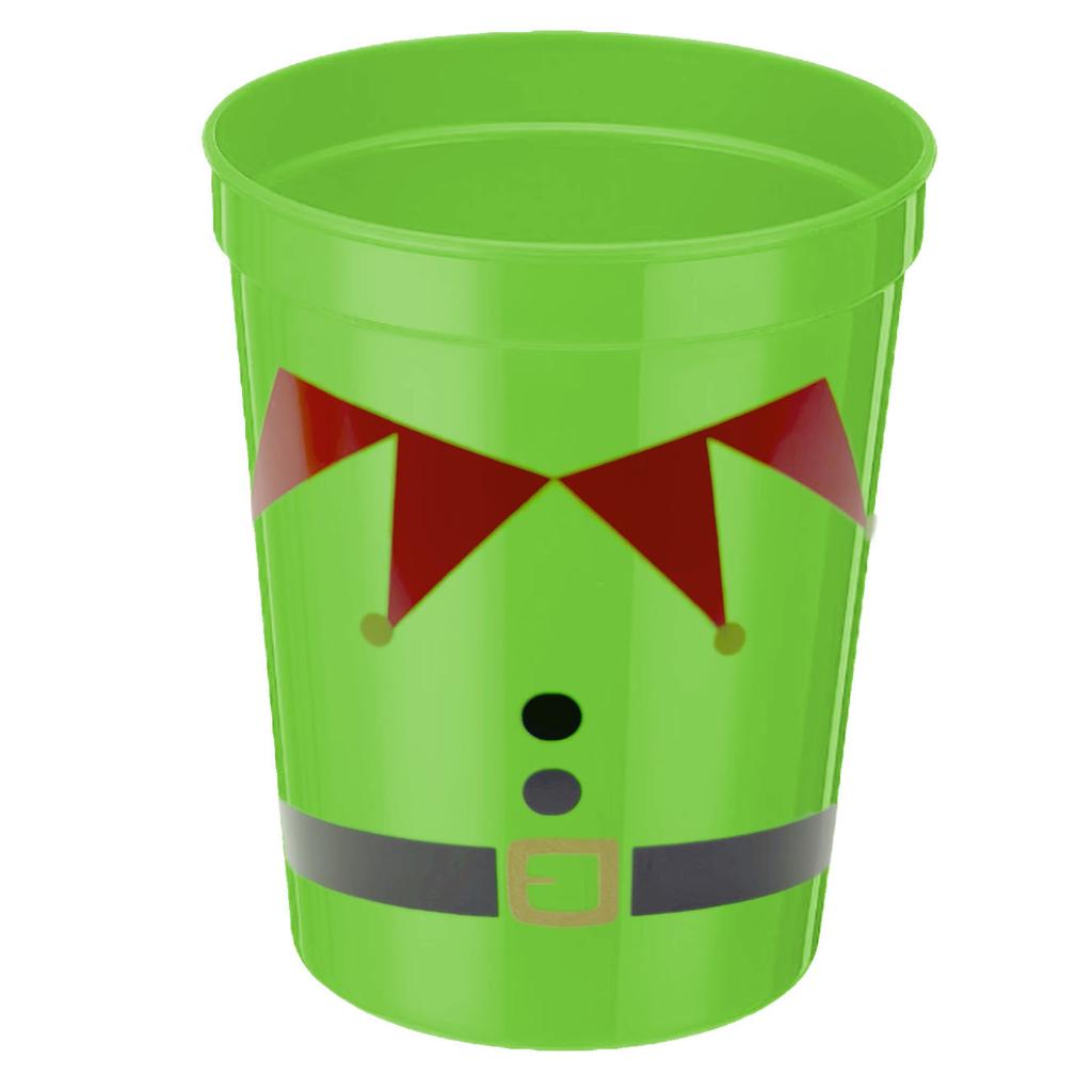 16oz Christmas Cups 1pcs Christmas Plastic Cups Bulk Reusable Plastic Cups Christmas Party Stadium Cups