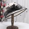 Vintage Summer Sun Hat with Bowknot - Fashionable Lace & Mesh Design, UV Protection, Perfect for Women's Outdoor Activities