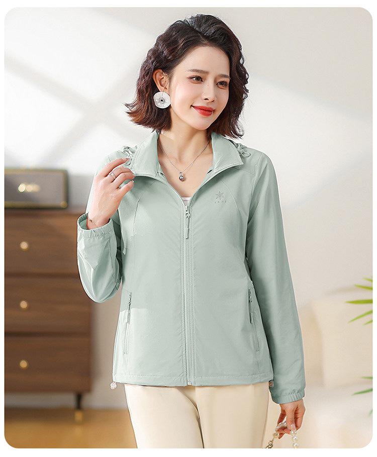 2026 Spring Fashion Sun Protection Jacket for Middle-Aged & Elderly Women - Lightweight, Stylish Summer Wear
