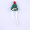 Knitted Hamster Christmas Hat Adjustable Pet Costume Headwear Cute Santa Beanie  Festive Dress-Up