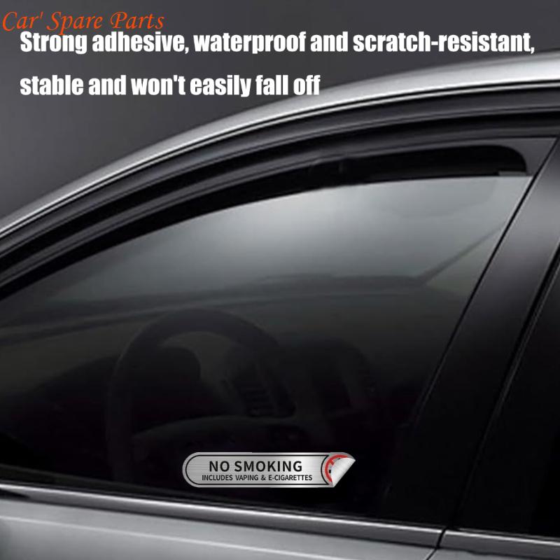 Y4UA 20Pcs Car No Smokings Labels Fade Resistant Adhesive Backing Easy Application On Dashboards Window Office Door