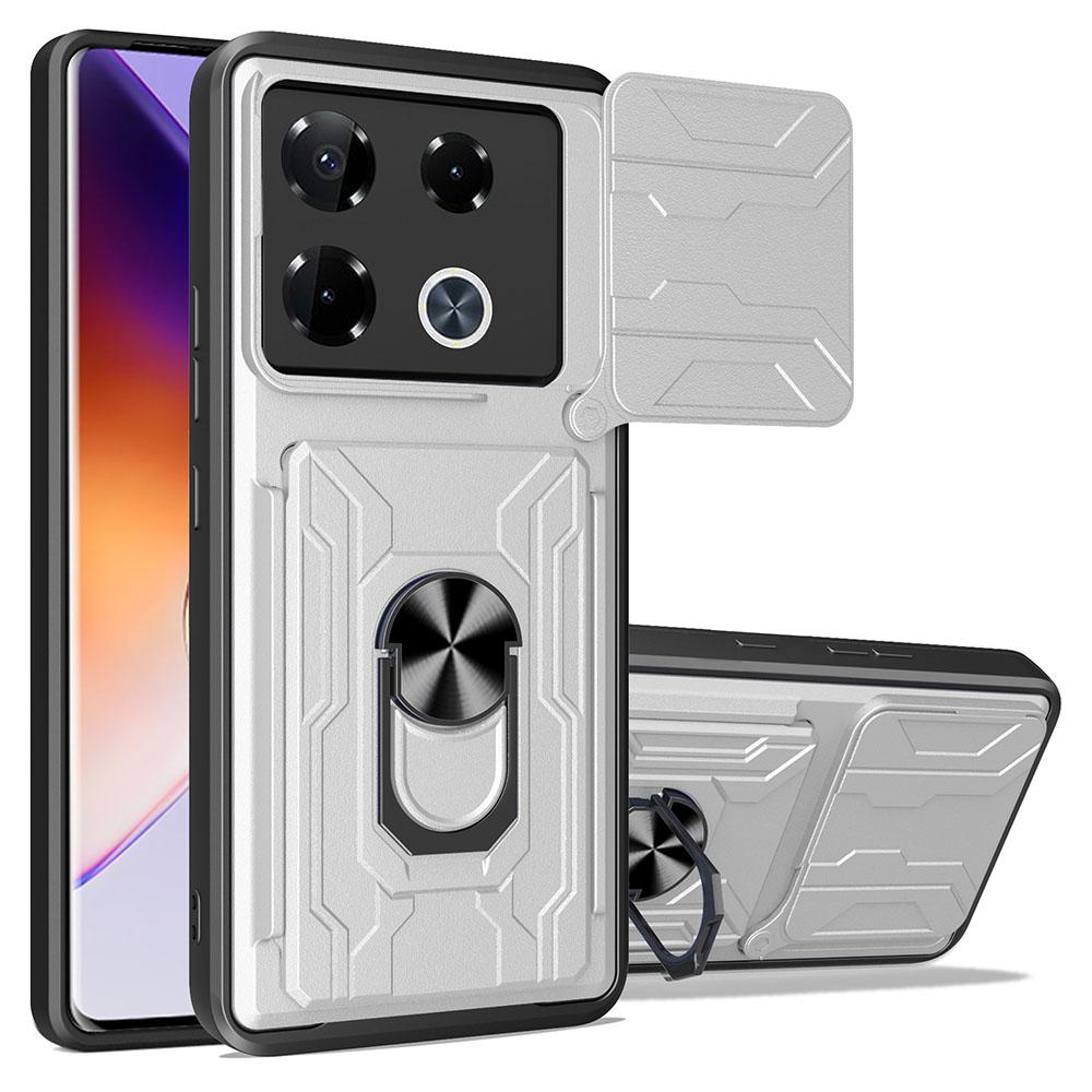 Phone Case For Infinix Note 40 Pro+/Note 40 Pro 5G/4G PC+TPU Kickstand Back Cover with Camera Slider
