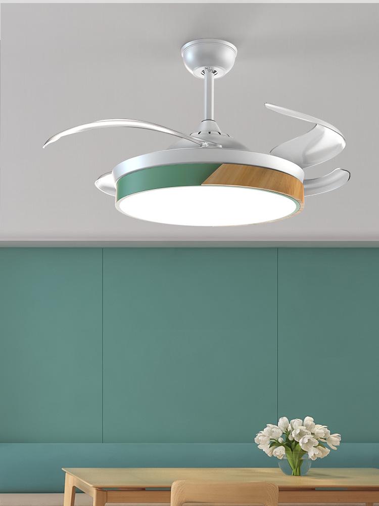 Modern Smart Ceiling Fan Light with Voice Control for Dining and Living Rooms