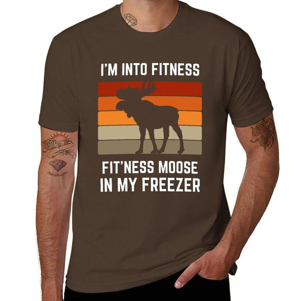 Im Into Fitness Fitness Moose In My Freezer Hunting TShirt Anime Vintage Anime Shirt T Shirt Men