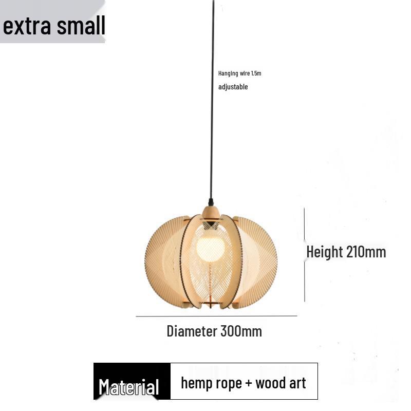 Zen Japanese Wood Pendant Light for Tea Rooms, Restaurants, Bedrooms, and Living Rooms