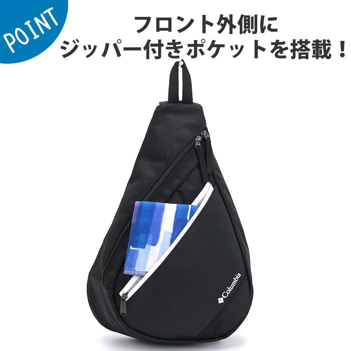 Bremner Slope One Shoulder Bag PU8749 One Size White [Columbia] Black,