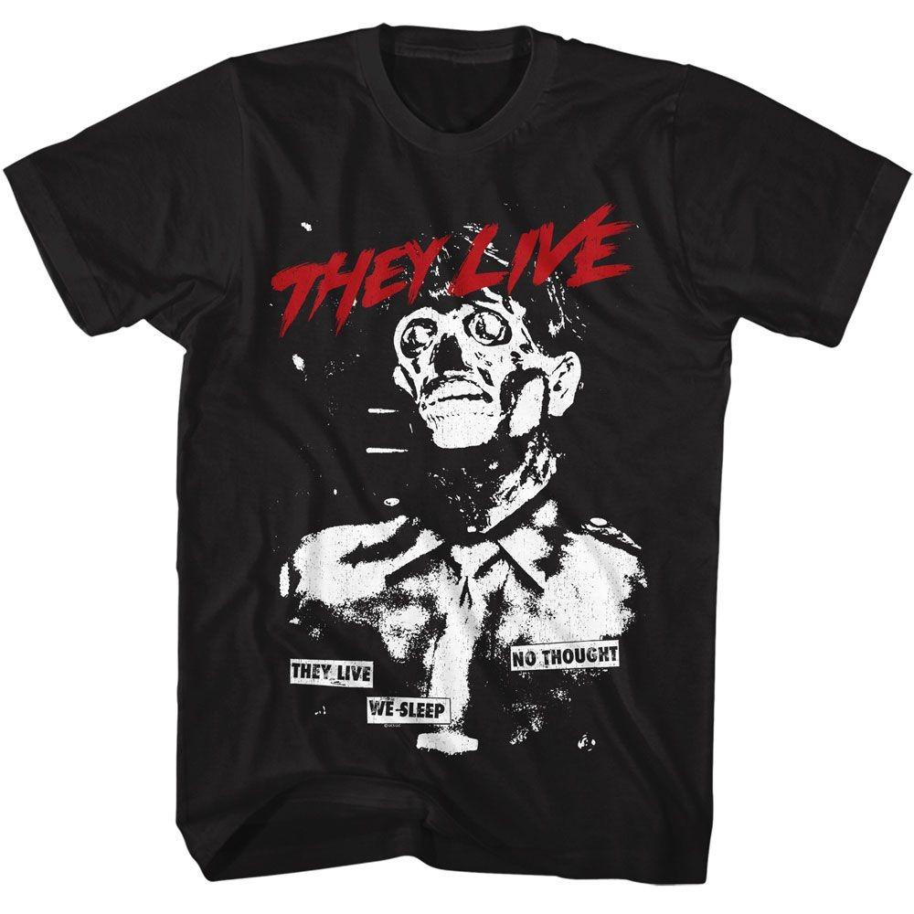 They Live No Thought Black Movie Shirt S