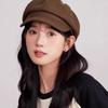 Solid Color Vintage Newsboy Cap Duck Tongue Painter Cap Casual Retro Berets Hat  Female