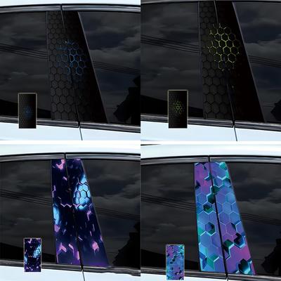 Simple Install For Honeycomb Car B Pillar Waterproof Decal for All Vehicles