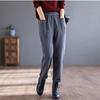 Women's Retro Casual Sport Harem Sweatpants with Elastic Waist and Big Pockets - Versatile for Autumn/Winter