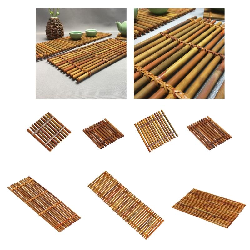 User Friendly Bamboos Raft Coasters for Dining and Workspaces Protecting Front and Elevating Interior Decors