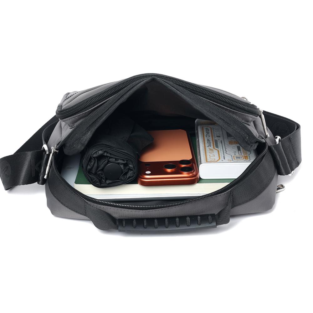 Mens Oxford Crossbody Messenger Bag Waterproof Business Shoulder Satchel Multi Pocket Purse