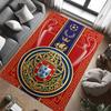 Royal Emblem Checkerboard Background carpet Living room and bedroom mats Suitable for all seasons Doormat Protective pad Fashion