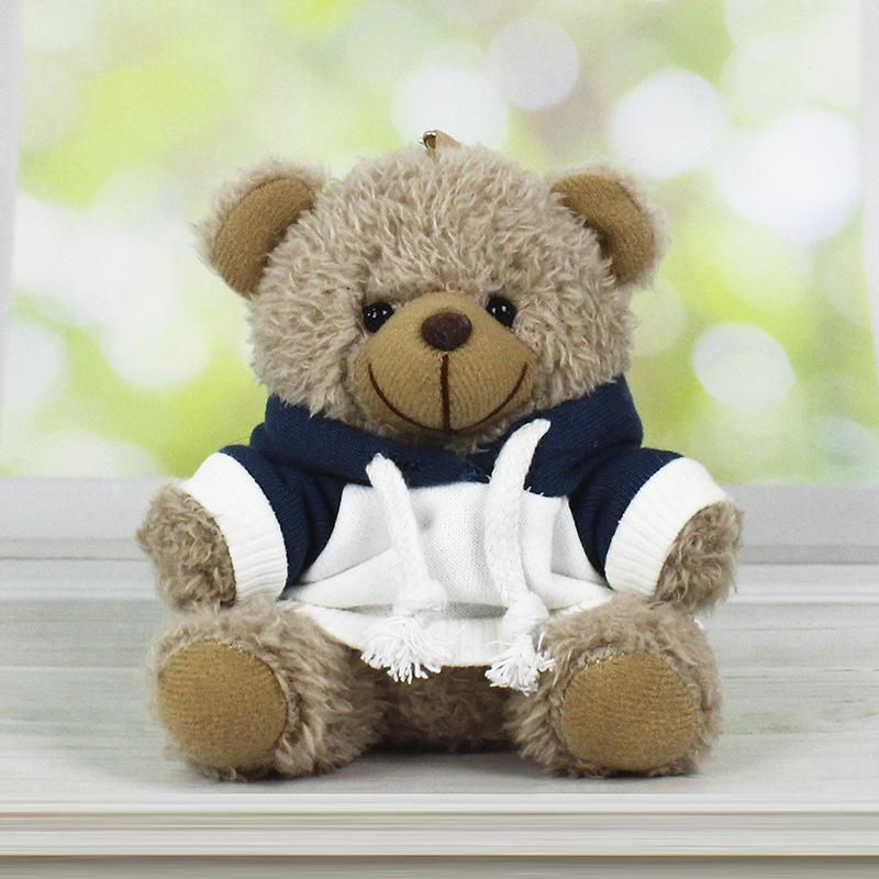 Charming Teddy Bear Keychain Plush Doll - Dressed Up Couple Backpack Ornament Gift