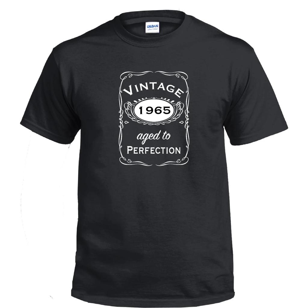 Vintage Aged To Perfection 1965 60s Birthday Gift Whiskey Gift Cotton T-Shirt