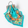 2025 Fashion Silk Square Scarf for Women Hair Band Soft Neckerchief Vintage Hijab Flower Print Headscarf Female Pashmina Bandana