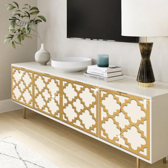 4 bucăți/set oglindă geometrică autocolant de perete detașabil autoadeziv acasă birou sufragerie dormitor dulap de bucătărie autocolant decorativ gol