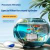 Mini Aquarium Filter Aerator 2-In-1 Pneumatic Filter Fish Tank Air Stone Oxygen Pump Water Cleaning Aquarium Accessories