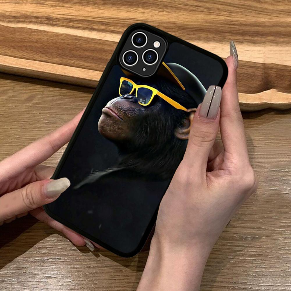 COOL Monkey Gorilla Ape Phone Case Silicone PC+TPU For For IPhone 11 12 13 14 15 16 Plus Pro Max Cover