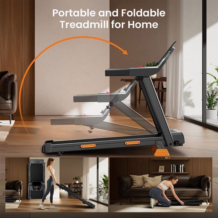 Foldable Treadmill - ROBORE - SF20 - 0–15% Incline - Quiet 3.0 HP Motor - Triple Cushioning