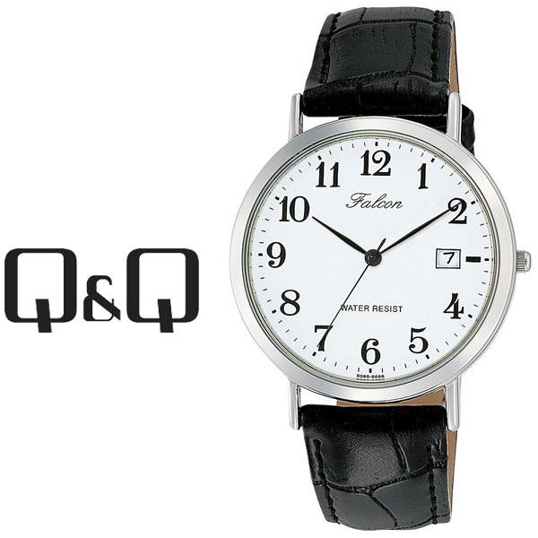 [Nekopos Free Shipping] [Write a review and get a 1 year warranty] Citizen Q&Q Q&Q Falcon Men s Watch White x Black D020-304