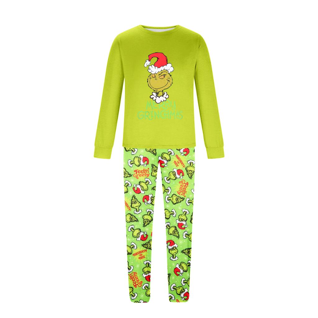 Parent-child Christmas Print Home Suit Long-sleeved Top And Pants