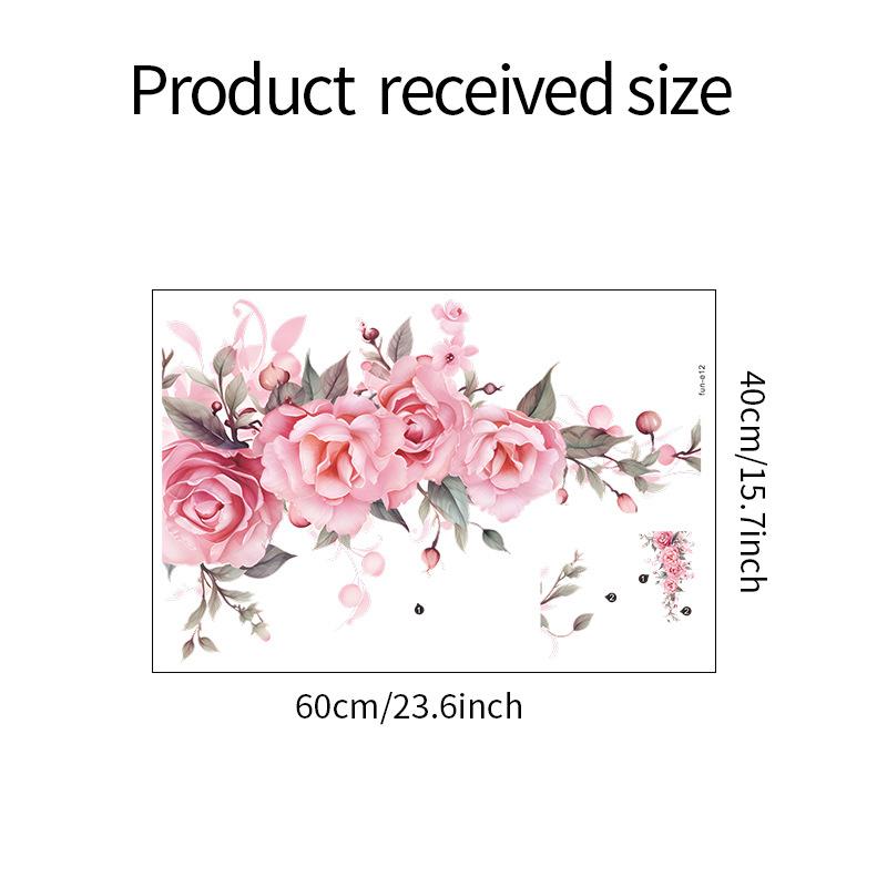

Романтичный розовый розовый зеленый завод спальня гостевой вход украшение дома настенная наклейка 40*60CM/fun-e12