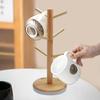 Hölzerner Becher Hänge-Präsentationsständer Trinkgläser Regal mit 6 Haken Baumform Holz Kaffee Tee Tasse Aufbewahrungshalter Ständer