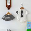 Korean-Style Preppy Romper: Trendy Infant Gift for Girls & Boys, Includes Tie - Perfect for One-Year-Olds.