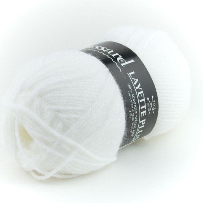 Pelote de laine Layette Plus 200 Blanc Spécial Bébé