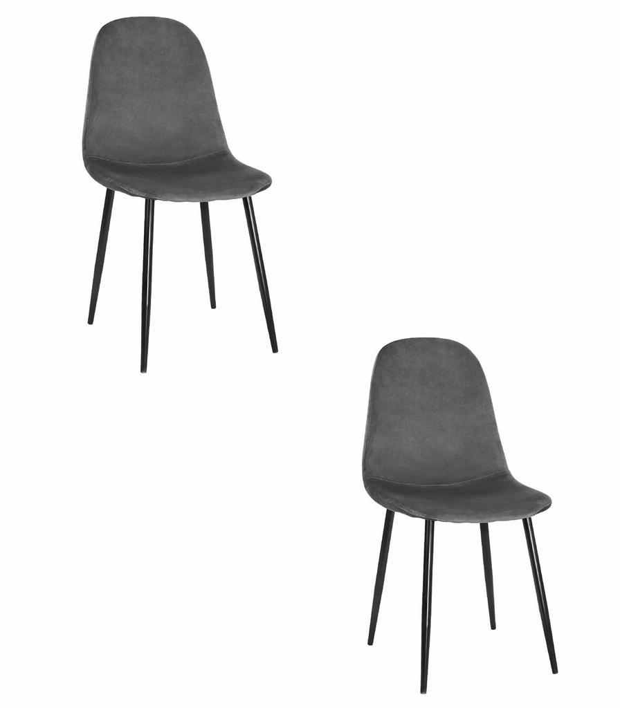 COMO Chair - Dark Gray Velvet X 2