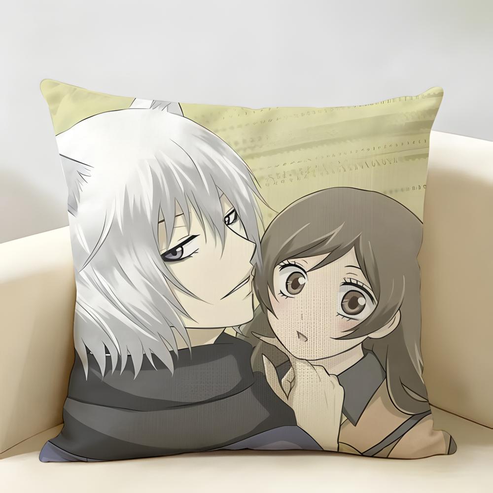 Anime KKamisama Hajimemashita Cushion Cover Natural Linen Organic Fabric DoubleSided Printing Room Sofa Decor Pillow Case