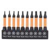 10 Pcs Triangular Screwdriver Bit Set 50mm Length 14 Inch Hex Shank S2 Alloy Steel Magnetic