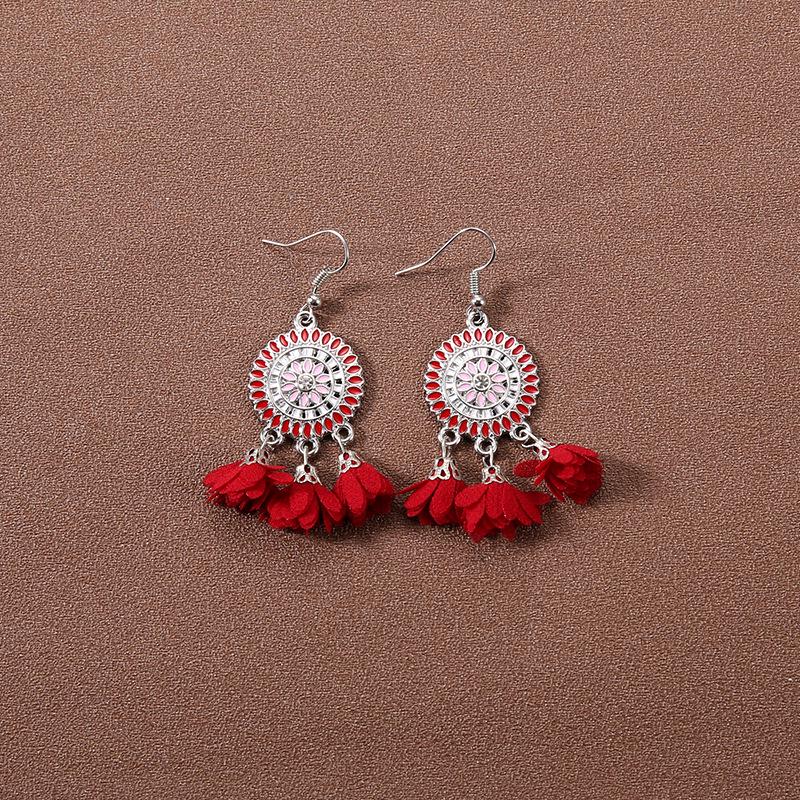 Handmade Retro Bohemian Ethnic Tassel Earrings for Women, Long Thai Style
