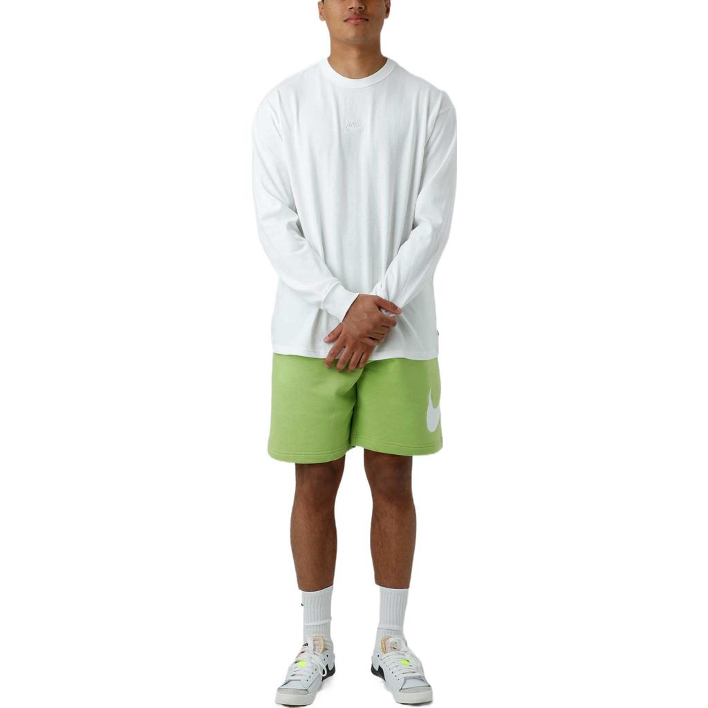 Nike Embroidered Logo Crew Neck Long Sleeve T-Shirt Men White DO7390-100
