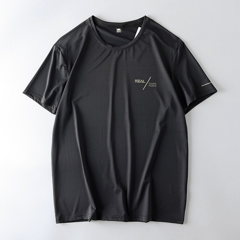 Export T-Shirt Men's Short-Sleeved Summer Ice Silk Mesh Thin Quick-Drying Export Original Tail Order Men T-shirt Top