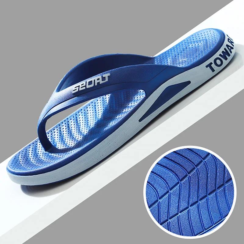 Sommer Herren Hausschuhe rutschfeste Outdoor Strandschuhe Herren Flip Flops Sandalen PVC Material Bequeme weiche Hausschuhe Hausschuhe