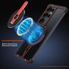 For Samsung Galaxy S25 Ultra Magnetic Case Aluminium Alloy Frameless Phone Cover with Kickstand