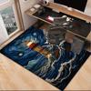 Lighthouse In Stormy Sea Office Rug Chair Mat, Entryway Carpet, Suitable for Front Door, Bedroom, Living Room, Desk, Holiday Gift