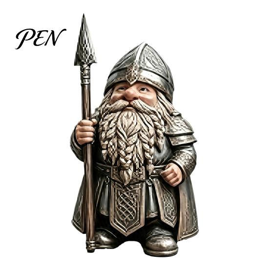 Wetterbeständige Garten Dekorationen Wikinger Zwerg Krieger Figur, Harz Nordischer Zwerg Statue, Dekorative Statuen Soldaten Ornament für Innen
