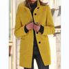 IHUASU Vintage Casual Lattice Print Long Sleeve Polo Neck Jacket for Autumn/Winter