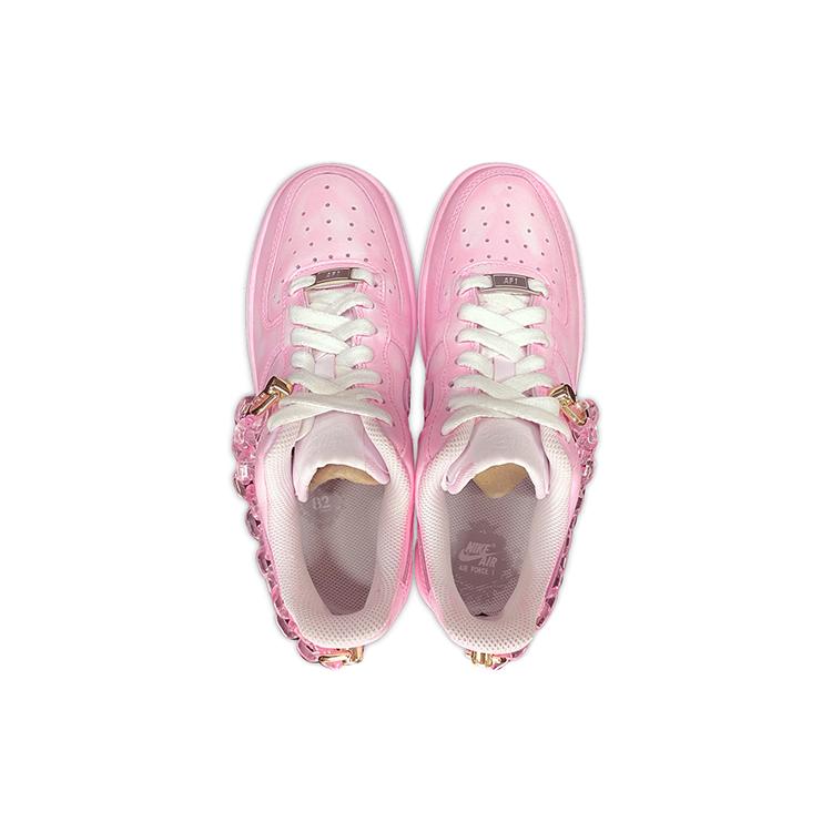Nike Air Force 1 Coverage Low-Top Skateboard-Schuhe Herren Rosa 315122-111(TeamE-)